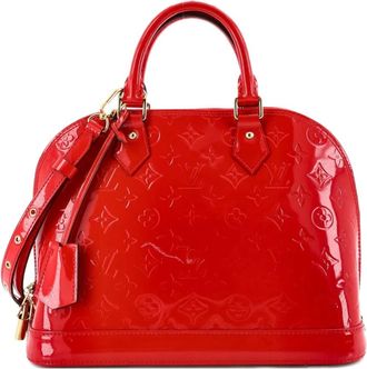 Louis Vuitton Alma Handbag Monogram Vernis PM satchel - Rosso