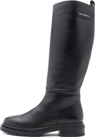 Karl Lagerfeld Stivali al ginocchio con logo - Nero