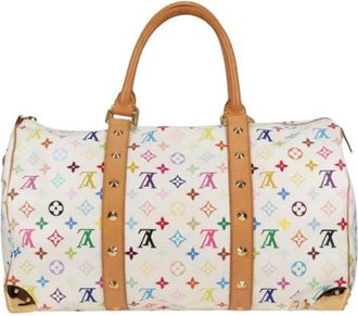 Louis Vuitton Tweedehands Canvas Louis Vuitton tassen - Dames - Vintage Weekendtas - Veelkleurig - ONE Size - Leer - Vintage