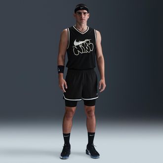 Nike Mens DNA Dri-FIT 4 2-in-1 Basketball Shorts in Black | HJ4233-010