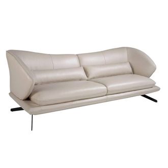 Angel Cerd&aacute; 3-Seater Taupe Grey Leather Sofa (Model )
