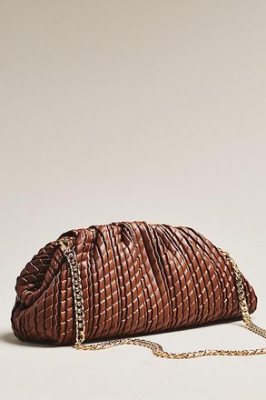 Urban Expression Oversized Woven Leather Clutch