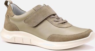 Hotter Womens Lunar Womens Classic Wide Fit Trainers - Tan - Size: 5.5