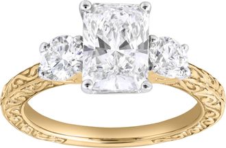 LuvMyJewelry Marilyn 14K Gold 2.65 Ct Radiant Lab Grown Diamond Engagement Ring