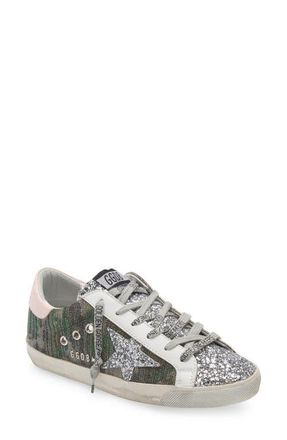 Golden Goose Super-Star Low Top Sneaker in Green/Silver/Pink/White at Nordstrom, Size 11Us