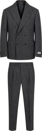 Canali Double Breasted Suit - Heren - Pakken - Grijs - Maat: L