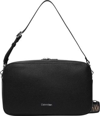 Calvin Klein Borsa a tracolla grande Webbing 2x - - Bags - Donna - Nero - ONE SIZE