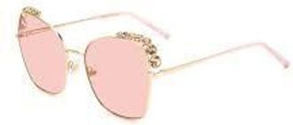 Carolina Herrera Ch8001 Kattenoog Zonnebril Roze Lensen