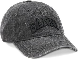 Ganni Black Logo Baseball Hat