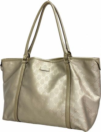 Gucci Silver Pvc Tote Bag (Pre-Owned)