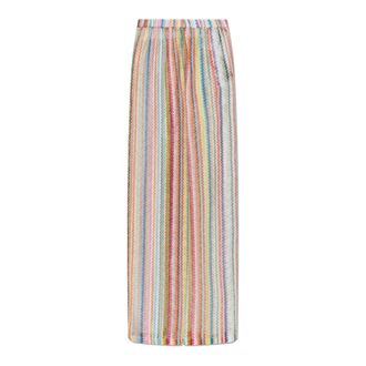 Missoni Wide Trousers, female, Multicolor, Size: 2XS Wide-leg Trousers