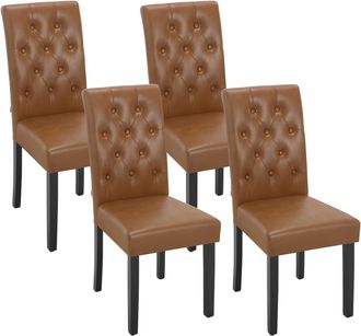 Woltu Juego De 4 Sillas De Comedor - Sillas Modernas, Sillas De Comedor, Sillas De Comedor, Marrone - Woltu