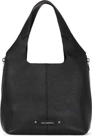 Karl Lagerfeld Borsa tote media in pelle - Nero