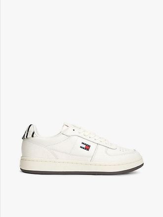 Tommy Hilfiger Zapatillas Archive de tenis en piel con tal&oacute;n de cebra