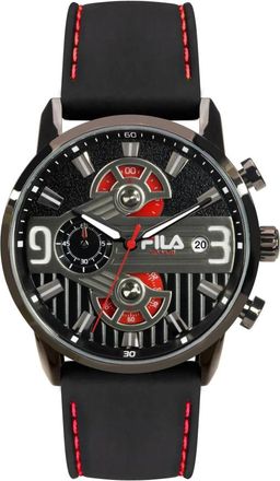 Fila Herenhorloge Chronograaf Siliconen Armband Filastyle 38-175 - Heren - Horloges - Rood - ONE Size - Accessoires