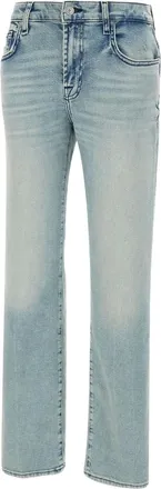 7 For All Mankind Jeans dritti effetto schiarito - Blu