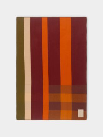 Studio Shamshiri Handwoven Cashmere Bold Stripe King-Size Bed Blanket (118in/3m x 79in/2m)