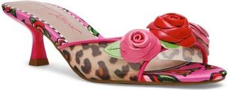 Betsey Johnson Lambert Flower Embellished Sandal in Fushia/Rose at Nordstrom, Size 5.5