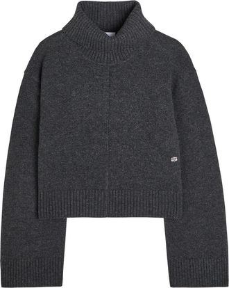 Ganni Turtle-neck Wool Jumper - Black - S (UK8-10 / S)