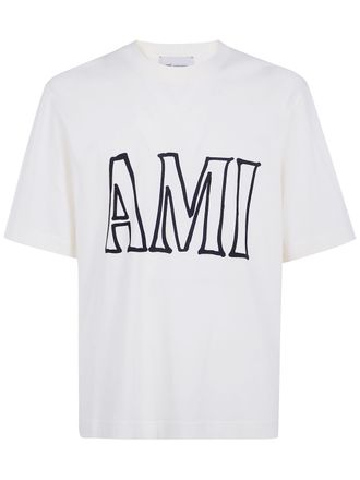 Ami Boxy Fit Short Sleeves Teeshirt With Ami Pari