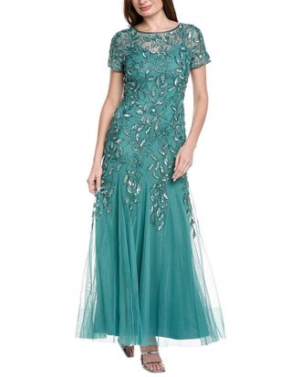 Adrianna Papell Bead & Sequin Maxi Dress