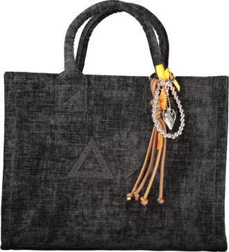 Sun 68 Cali Midi Velvet Bag - Dames - Shoppers - Zwart - ONE Size - Polyester - Tassen
