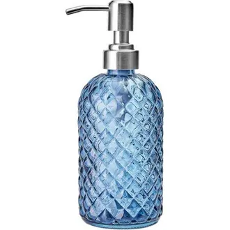 OEM Dispensador De Jab&oacute;n L&iacute;quido De Vidrio Con Bomba De Acero Inoxidable 304 - Jinfgerne - 350 Ml - Para Ba&ntilde;o Y Mostrador De Hotel