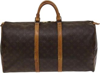 Louis Vuitton Pre-owned Weekend Bags, female, Brown, Size: ONE SIZE Pre-owned Vintage Monogram Keepall Duffle Bag