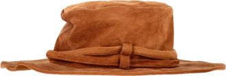 Etro Etro Pre-owned Womens Sun Hat in Brown Suede - Mocha - One Size