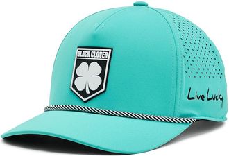 Black Clover Duke 2 Snapback Adjustable Hat Baseball Caps Teal Blue/White, Polyester/Spandex