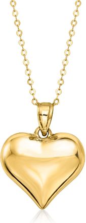 Canaria Canaria 10kt Yellow Gold Puffed Heart Pendant Necklace