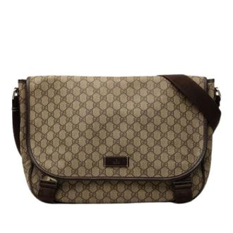 Gucci Pre-owned Canvas Crossbody Bag - unisex - Pre-owned - Beige - Maat: ONE Size Leer