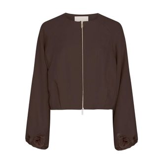 Moss Copenhagen Esteriane Jas - Dames - Jassen - Bruin - Maat: L/Xl Leer
