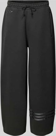 adidas Originals Loose Fit Sweatpants aus Baumwoll-Mix mit Logo-Stitching in Black, Größe XL