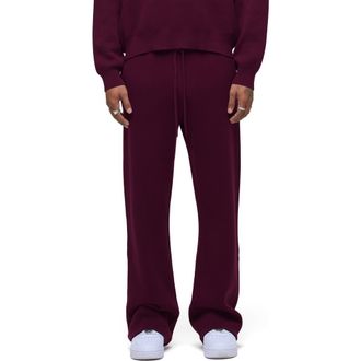 Hudson Cotton & Cashmere Double Knit Kick Flare Pants in Bordeaux at Nordstrom Rack, Size Xx-Large