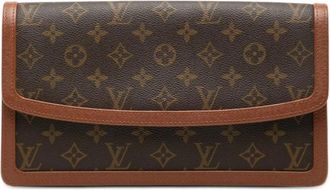 Louis Vuitton Pre-owned Clutches, female, Brown, Size: ONE SIZE Pre-owned Printed Flat Pouch
