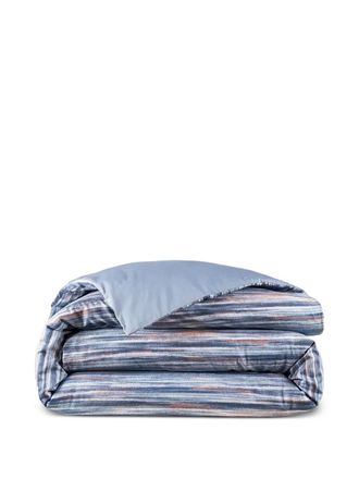 Lacoste striped-pattern bed set - Blue