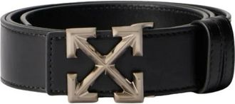 Off-white Arrow Quote Lederen Riem - Heren - Riemen - Zwart - 110 CM - Leer - Accessoires