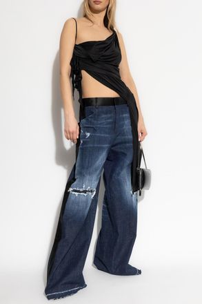 Dsquared2 Wide-leg Jeans, Womens, Navy Blue