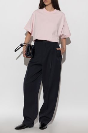 Jil Sander T-shirt With Printed Logo, Womens, Pink