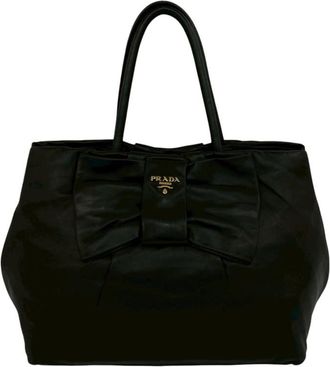 Prada Pre-owned Prada Nappa Fiocco Bow Tote Ladies VLT3TVEMJT3FTJMX