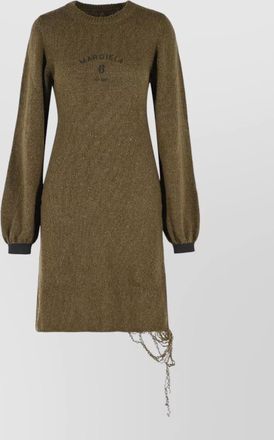 Maison Margiela wool-blend printed midi knitted dress