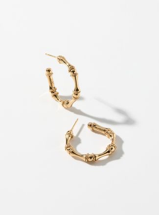 Gas Bijoux Womens Bamboo half-Hoop Earrings