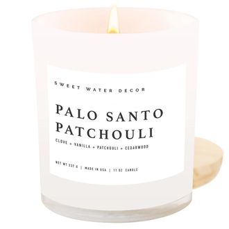 Sweet Water Decor 11oz White Jar Candle - Spa Scents in Palo Santo Patchouli at Nordstrom