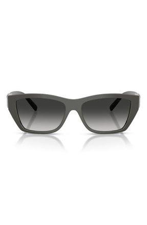 Tiffany & Co. 56mm Rectangular Sunglasses in Coca Cola Sapphire /Gray at Nordstrom