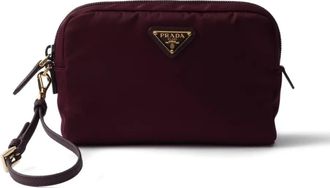 Prada Trousse make up con logo - Marrone
