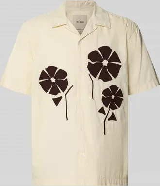 Only & Sons Loose Fit Freizeithemd aus reiner Baumwolle Modell SEEREN EMBROIDERY in Offwhite, Gr&ouml;&szlig;e XXL