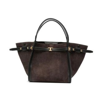 Tod's Tassen, Dames, Bruin, ONE Size, Leer, T Timeless Small Shopping Bag