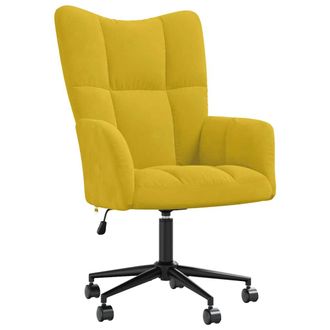 vidaXL Sill&oacute;n De Relax De Terciopelo Amarillo Mostaza Vidaxl