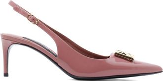 Dolce & Gabbana Roze Lollo Slingbacks met Hak - Dames - Pumps - Roze - 37 EU - Leer - Schoenen